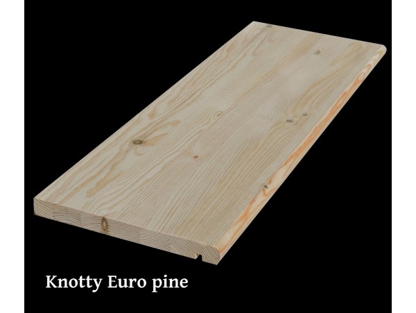 Knotty Euro pine tread